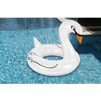 Inflatable Pool Float Swan Swim Ring White 114 x 107 x 103cm