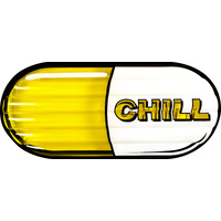 Inflatable Pool Float Chill Pill Yellow 186 x 83 x 15cm  