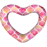 Giant Heart Swim Ring Moroccan Deflated lated Size: 160 x 135cm