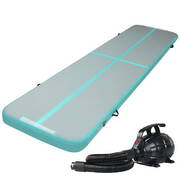 Everfit 3m x 1m Air Track Mat Gymnastic Tumbling Blue and Grey