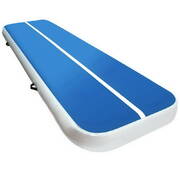 3m x 1m Inflatable Air Track Mat 20cm Thick Gymnastic Tumbling Blue And White