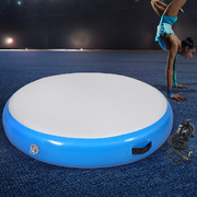 1m Air Track Spot Inflatable Gymnastics Tumbling Mat Round W/ Pump Blue