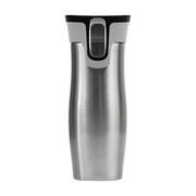 Autoseal Thermos Coffee Water Bottle Travel Mug Drink Cup Flask Silver