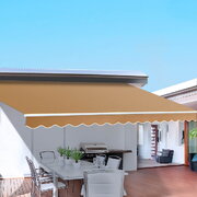Beige Oasis Canopy - Retractable 4Mx3M Folding Arm Awning