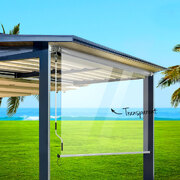 Outdoor Blind Roll Down Awning Canopy Shade Retractable Window 1.5X2.4M