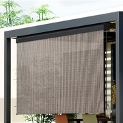 Outdoor Blinds Light Filtering Roll Down Awning Shade 3X2.5M Brown