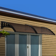 Window Door Awning Outdoor Canopy SunShield Patio 1mx2.4m DIY Brown 