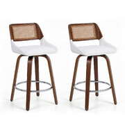 Wooden Bar Stools Set of 2 Swivel Kitchen Counter Stool Chair 60cm Seat Height Premium Quality