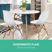  Dining Table 4 Seater Round DSW Kitchen Timber White
