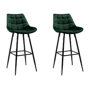 Kitchen Bar Stools Velvet Bar Stool Counter Chairs Metal Barstools Green