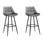 Kitchen Bar Stools Velvet Bar Stool Counter Chairs Metal Barstools Grey