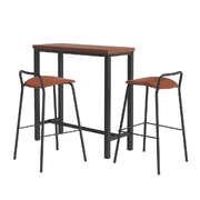 Bar Table and Stools Set Dining Desk Kitchen Chairs Cafe Pub