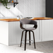 Bar Stool Wooden Swivel Bar Stool Kitchen Dining Chair Wood Grey
