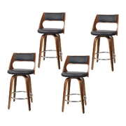 4x Bar Stools Swivel Leather Chair 65cm Comfortable and Stylish 
