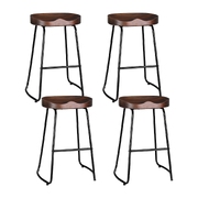 4x Bar Stools Tractor Seat 65cm Black