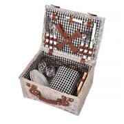 4 Person Picnic Basket Set With Blanket
