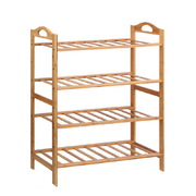  Bamboo Shoe Rack Organiser Wooden Stand Shelf 4 Tiers Shelves