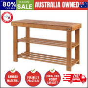 Shoe Rack Cabinet Bamboo Bench Wooden Storage Shelf Stand Organiser Stool