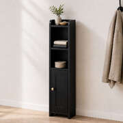 Slim Corner Bathroom Cabinet 78.5cm Black | EXTG