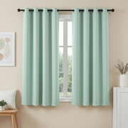 Blockout Eyelet Curtains 2 Pack 132x160cm Green | EXTG