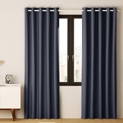 2X Blockout Curtains Eyelet 140x230cm Charcoal