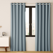 2X Blockout Curtains Blackout Window Curtain Eyelet 140x230cm - Grey