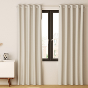 2X Blockout Curtains Eyelet 180x213cm Beige