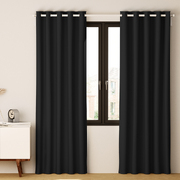 2X Blockout Curtains Eyelet 300x230cm Black