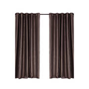 2X Blockout Curtains Taupe 140CM x 244CM