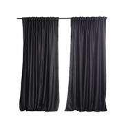 2X Blockout Curtains 240cm x 230cm- Dark Grey