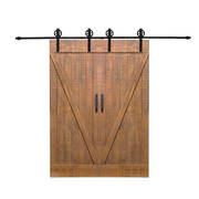 3M Antique Single Sliding Barn Door Track Roller Kit