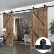 3M Antique Classic Style Double Sliding Barn Door H/W Track Roller Kit