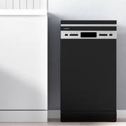 10 Place Settings Freestanding Dishwasher Black