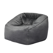 Bean Bag Chair Cover Soft Velevt Home Game Seat Dark Grey Large