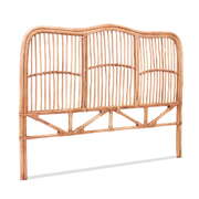  Bed Headboard Double Bedhead Rattan - Pine Elegant and functiona