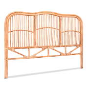  Stylish Bed Headboard Queen Bedhead Rattan - NERO Pine