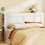 Bed Frame King Size Bed Head with Shelves Headboard Base White