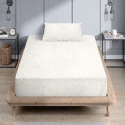 Stay Warm with Soft Flannel King Single Fitted Bed Sheet Set and Pillowcase