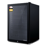 115L Bar Fridge Glass Door W/Light Black