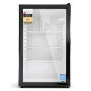 105L Bar Fridge Glass Door Mini Fridge Countertop Cooler Black King
