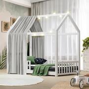 Kids Bed Frame With Single Mattress Set House Frame White