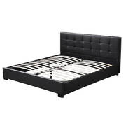 Gas Lift Bed Frame Premium PU Leather Base Mattress Storage King Size