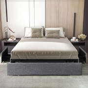 King Size Fabric Bed Frame 206x188x30cm