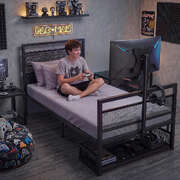 Gaming Bed Frame Single Rotating TV Mount 32in | EXTG