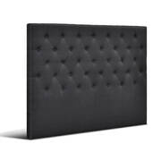 Double Size Upholstered Fabric Headboard - Charcoal