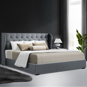 Bed Frame King Size Gas Lift Grey ISSA