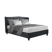 Artiss Double Full Size Bed Frame Base Mattress Platform Fabric Wooden Charcoal PIER
