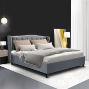 Bed Frame Double Size Grey PIER