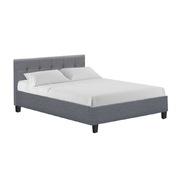Artiss Double Full Size Bed Frame Base Mattress Platform Grey Fabric Wooden SOHO