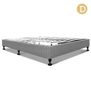 Artiss Double Size Fabric and Wood Bed Frame - Grey